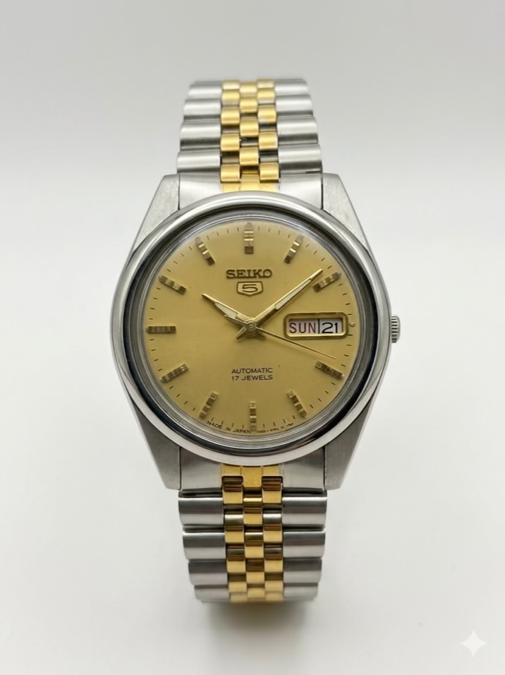 Seiko 5 two tone chain